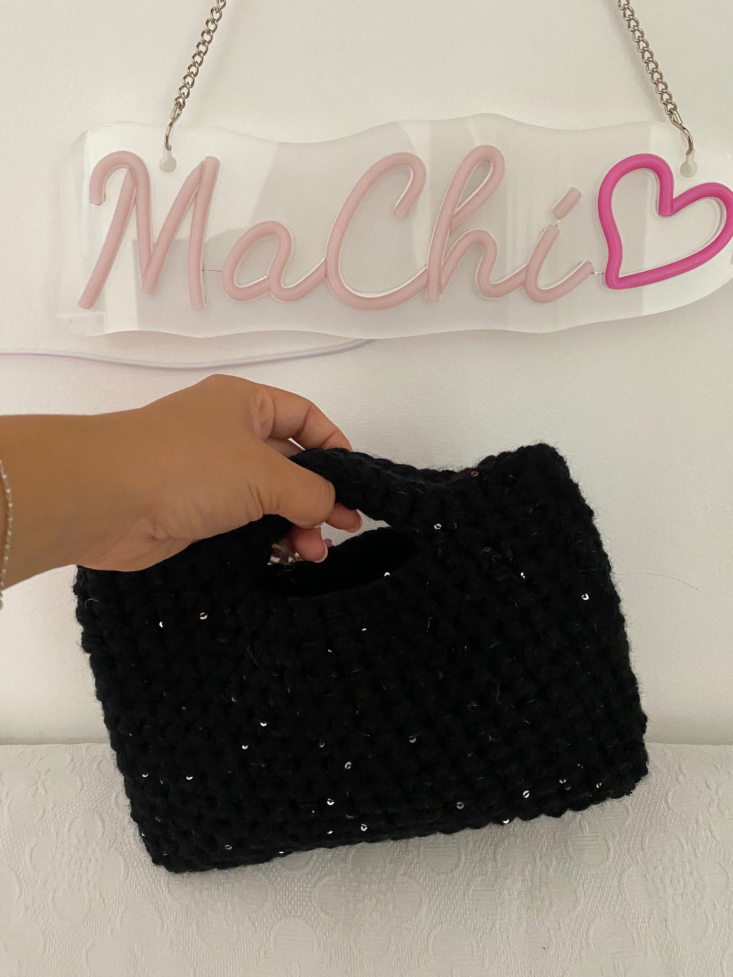 Sottiletta NERA con micro paillettes