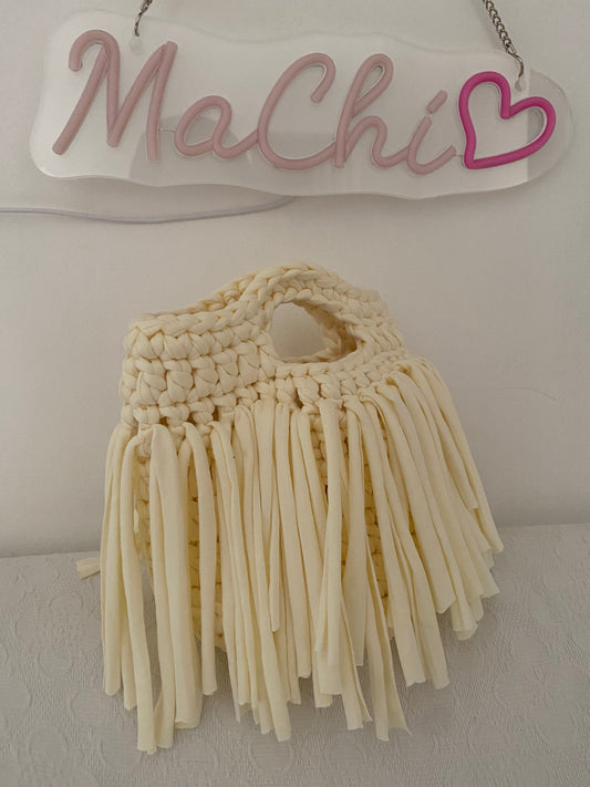 Secchiello con frange panna