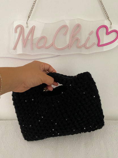 Sottiletta NERA con micro paillettes