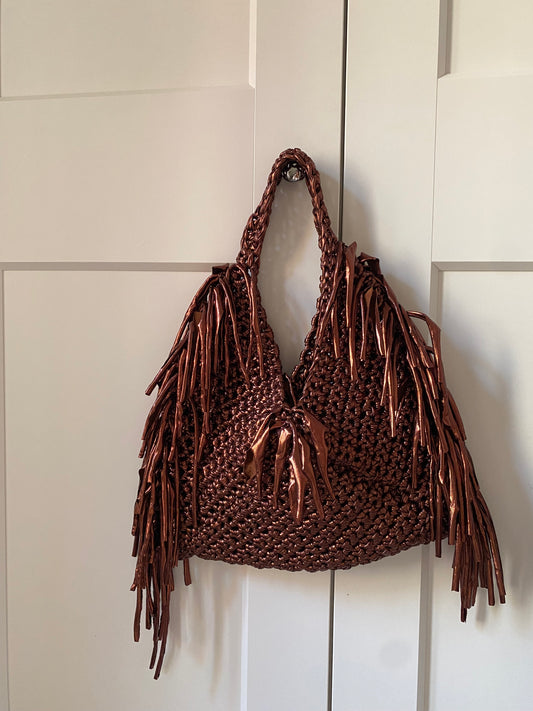 Triangolare ecopelle BRONZO big